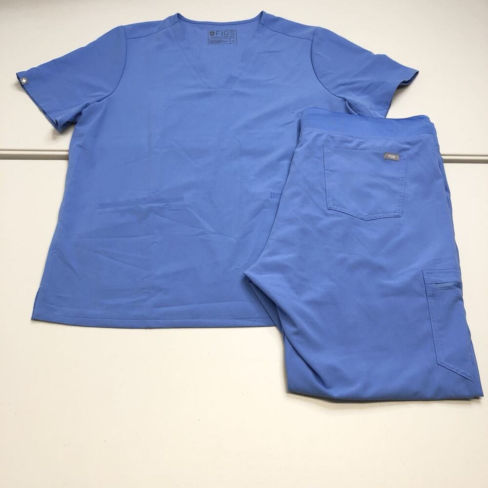 FIGS 2 Piece Set Ceil Blue XXL NWT Casma Top XXL Tall PREOWNED Zamora Joggers